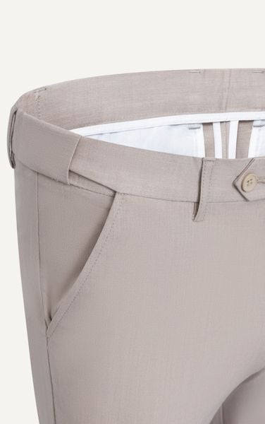  AG508 PREMIUM SLIMFIT ELASTIC WAIST TROUSERS - OFF WHITE 