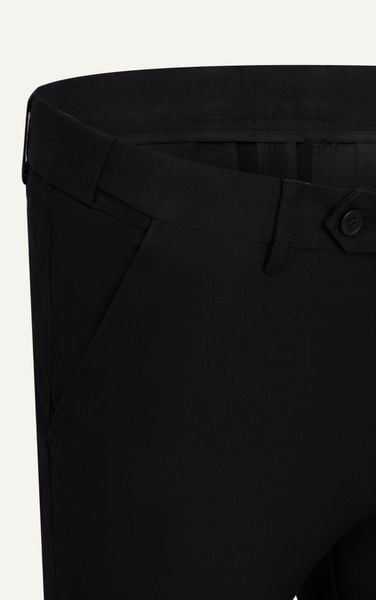  AG508 PREMIUM SLIMFIT ELASTIC WAIST TROUSERS - BLACK 