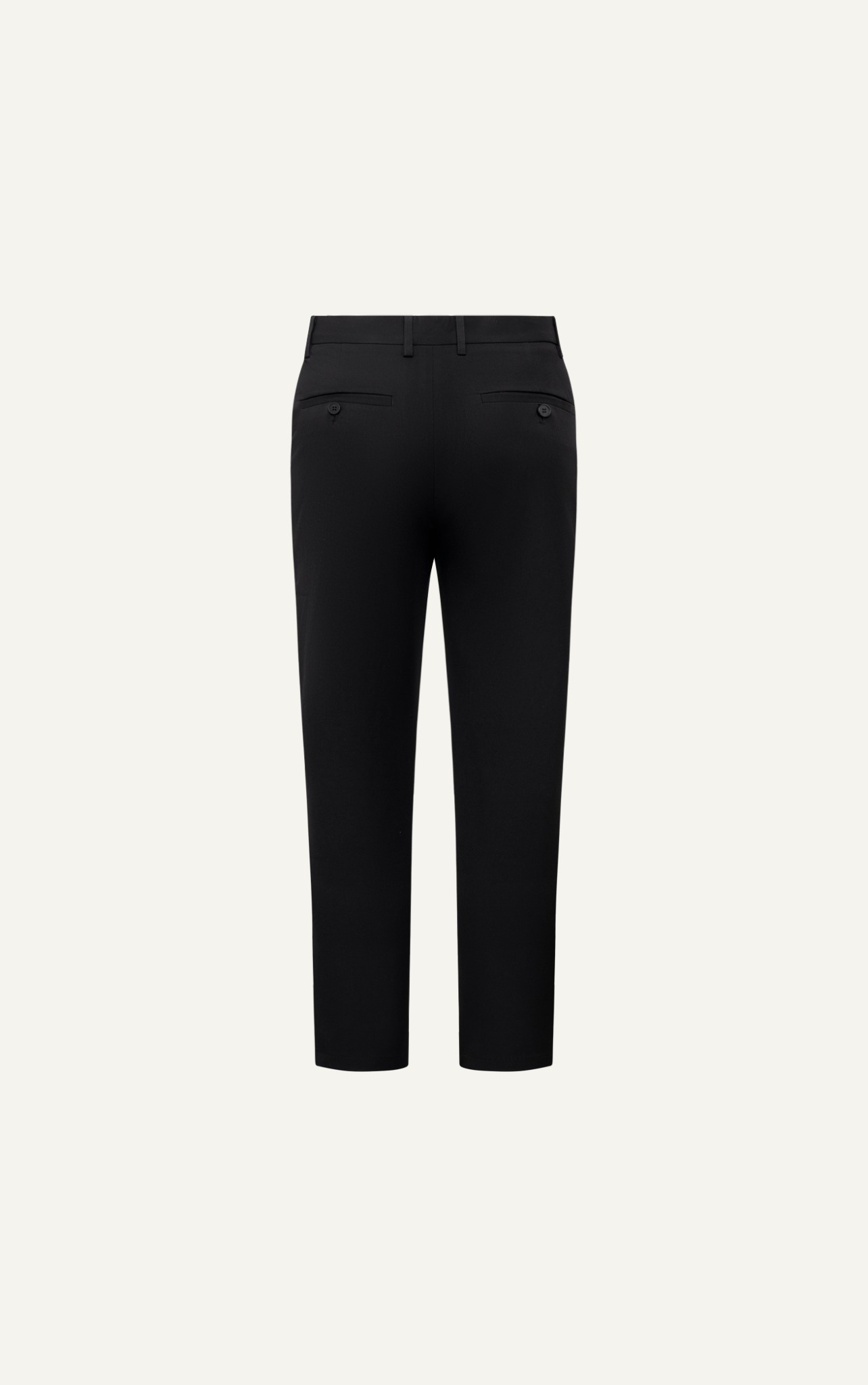 AG508 PREMIUM SLIMFIT ELASTIC WAIST TROUSERS - BLACK