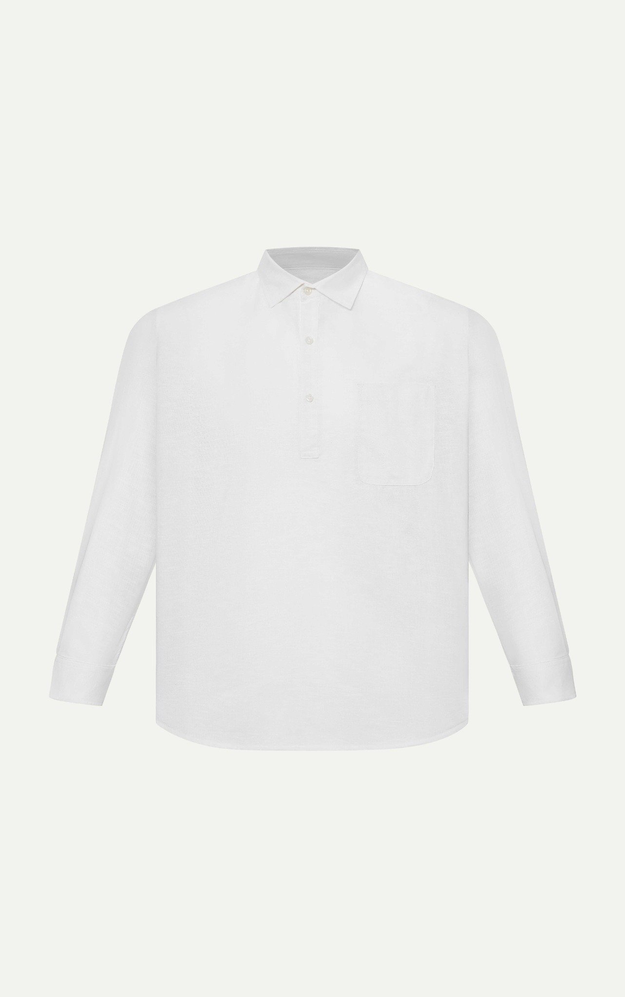 AG540 STUDIO REGULAR FIT LINEN SHIRT - WHITE