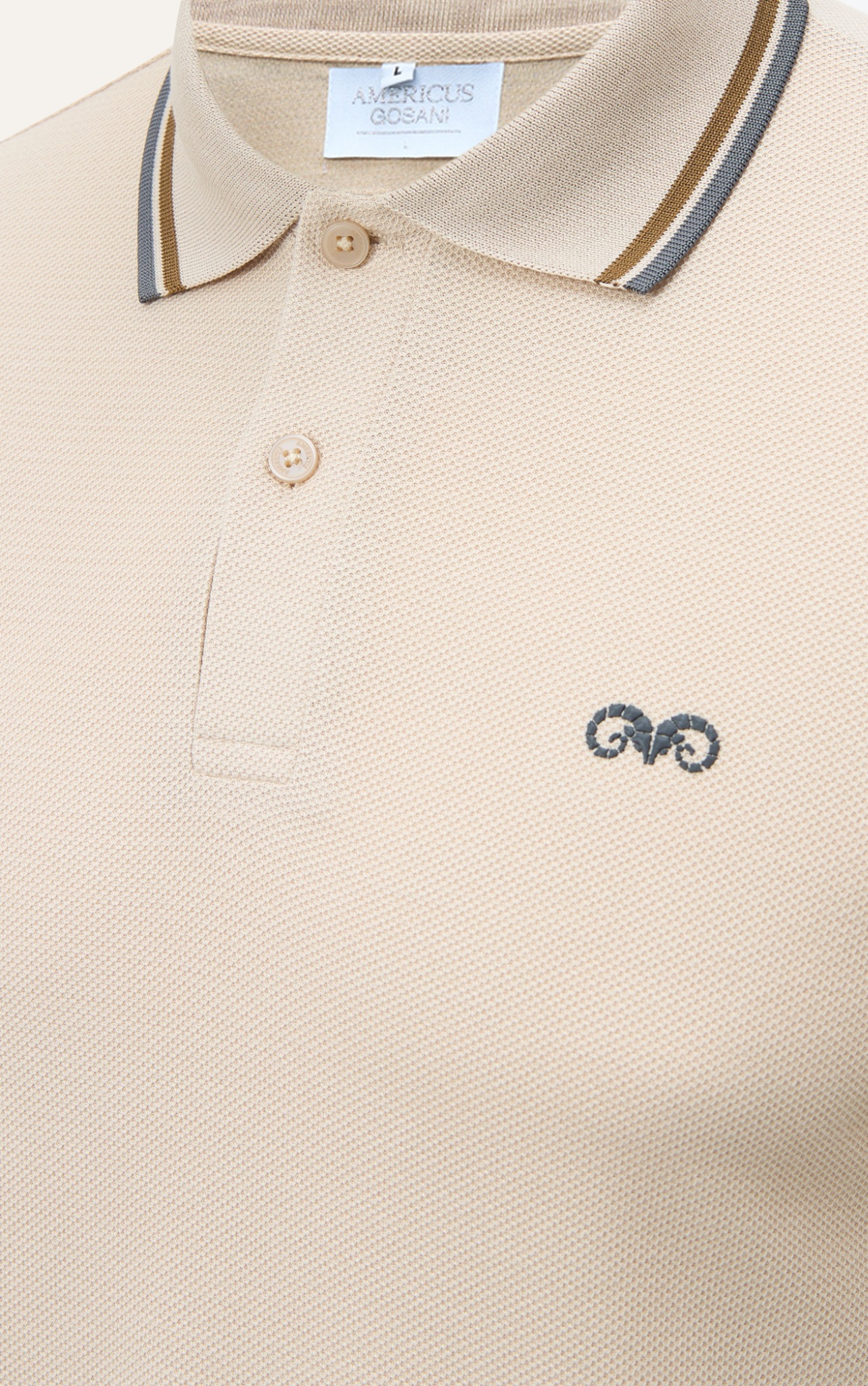 AG6101 PREMIUM SLIMFIT POLO - BEIGE