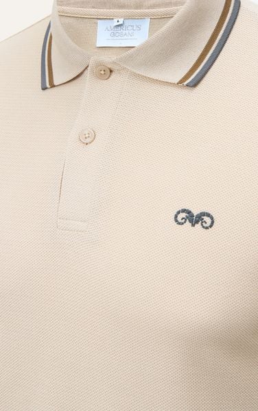  AG6101 PREMIUM SLIMFIT POLO - BEIGE 