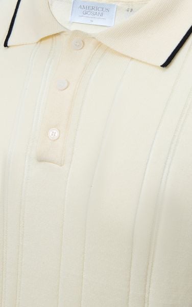  AG737 PREMIUM REGULAR FIT RIB STITCH POLO - OFF WHITE 