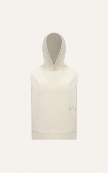  AG734 STUDIO LOOSE FIT CLOSE FITTING HOODIE - OFF WHITE