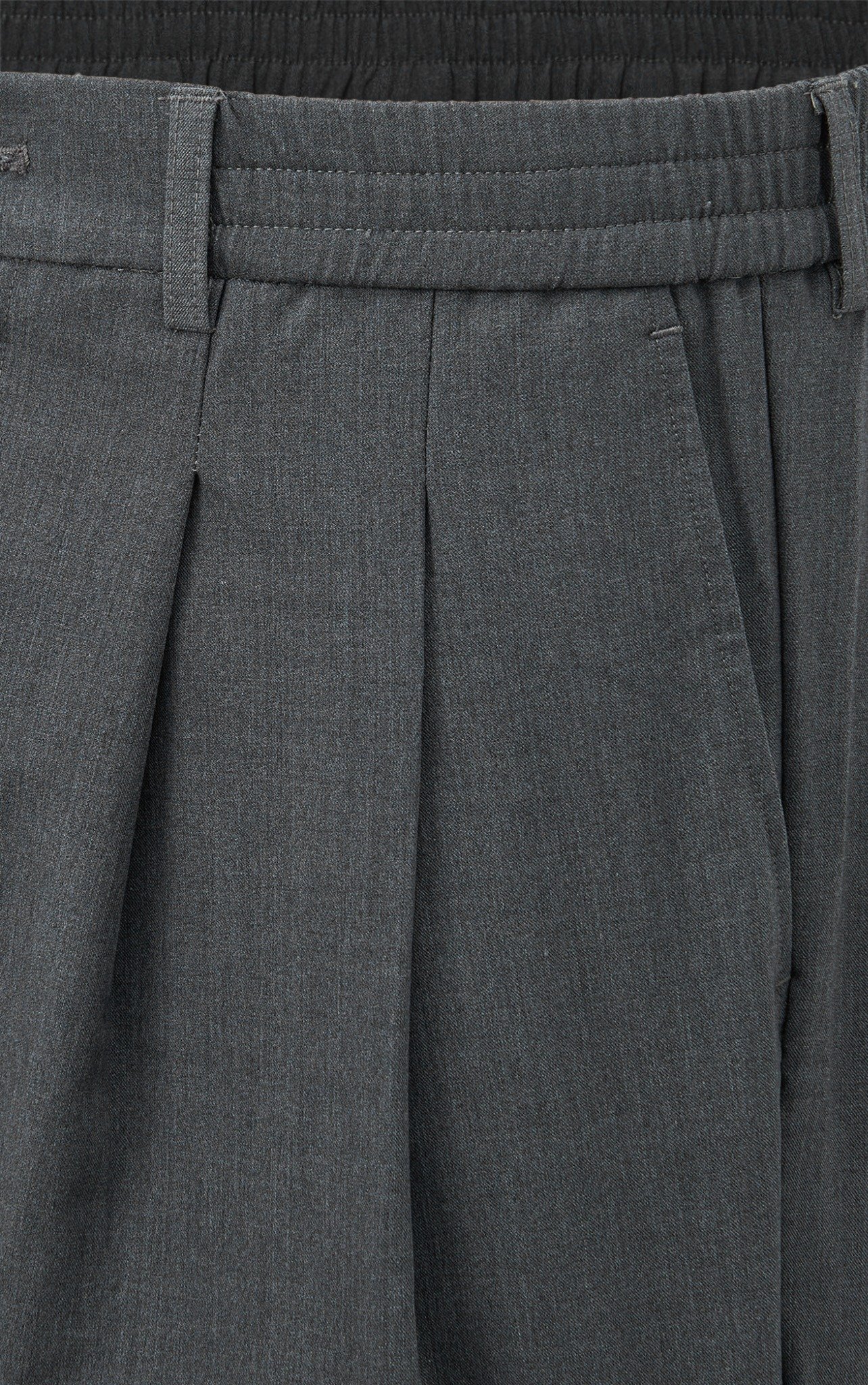 AG18 STUDIO LOOSE FIT PLEATED SHORT - GREY