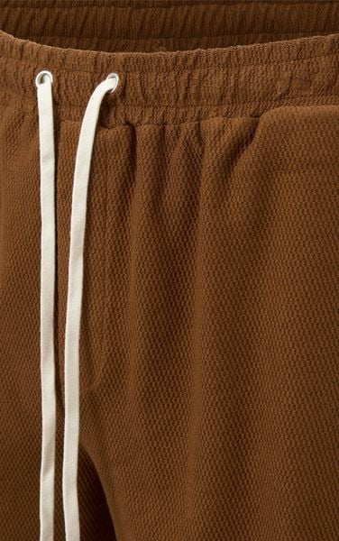  TA48 STUDIO LOOSE FIT SPORT SHORT - DARK BROWN 