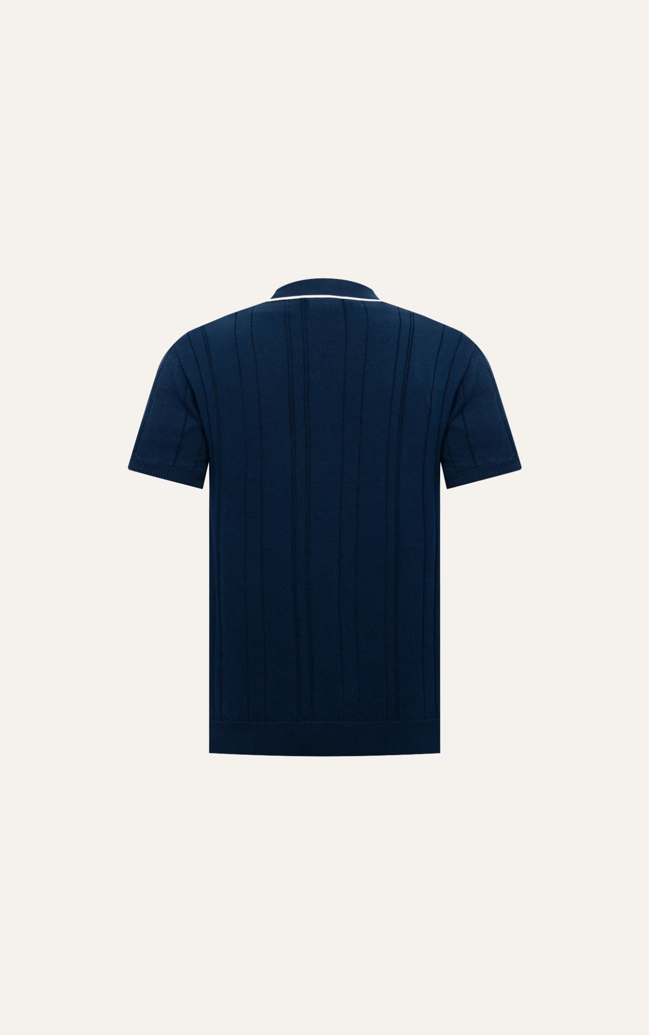 AG737 PREMIUM REGULAR FIT RIB STITCH POLO - DARK BLUE