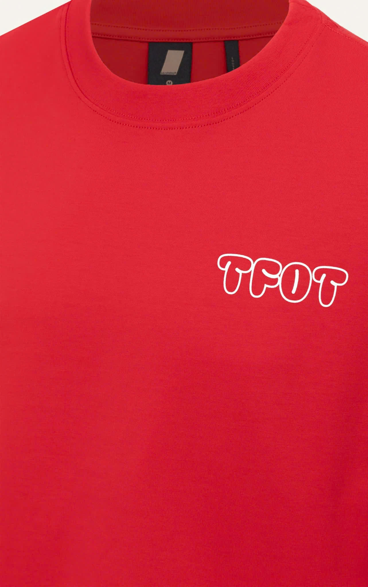 AG15 STUDIO LOOSE FIT BUBLE PRINTED LOGO T-SHIRT - RED
