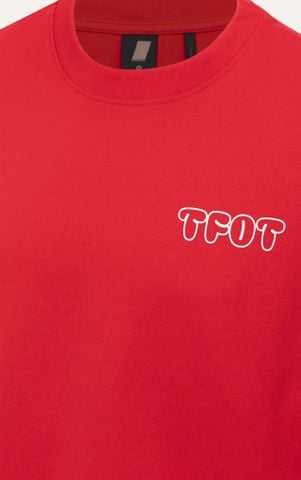 AG15 STUDIO LOOSE FIT BUBLE PRINTED LOGO T-SHIRT - RED