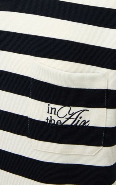  AG01 STUDIO LOOSE FIT STRIPED T-SHIRT - OFF WHITE 