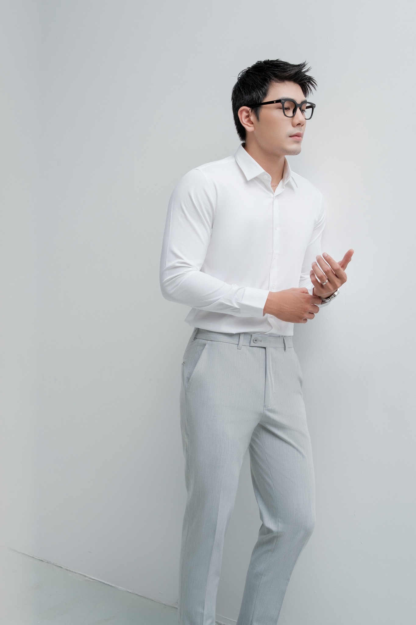 AG50 PREMIUM SLIMFIT ESSENTIAL SHIRT - WHITE