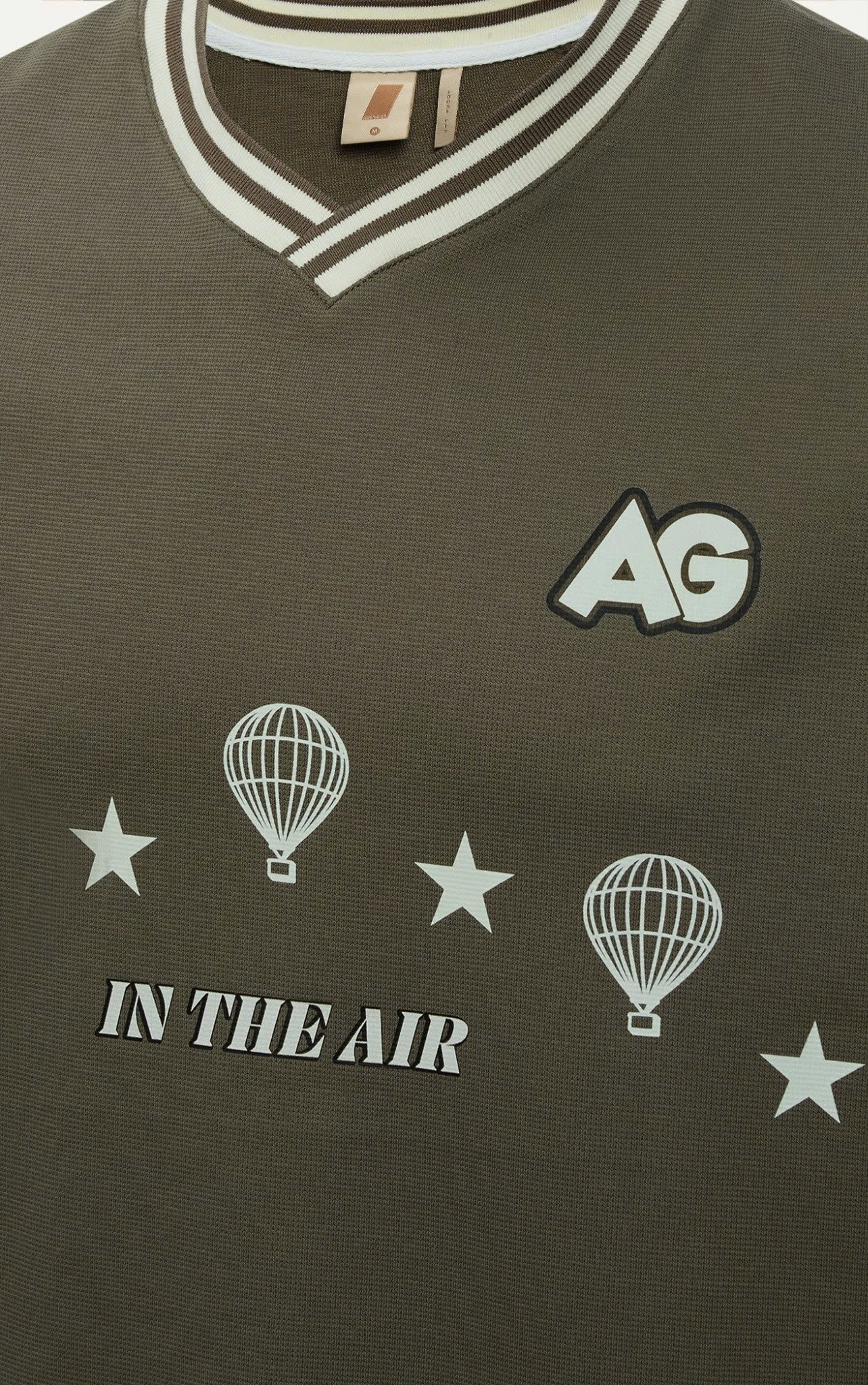 AG05 STUDIO LOOSE FIT LOGO T-SHIRT - OLIVE