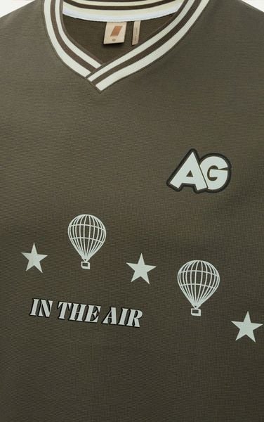  AG05 STUDIO LOOSE FIT LOGO T-SHIRT - OLIVE 