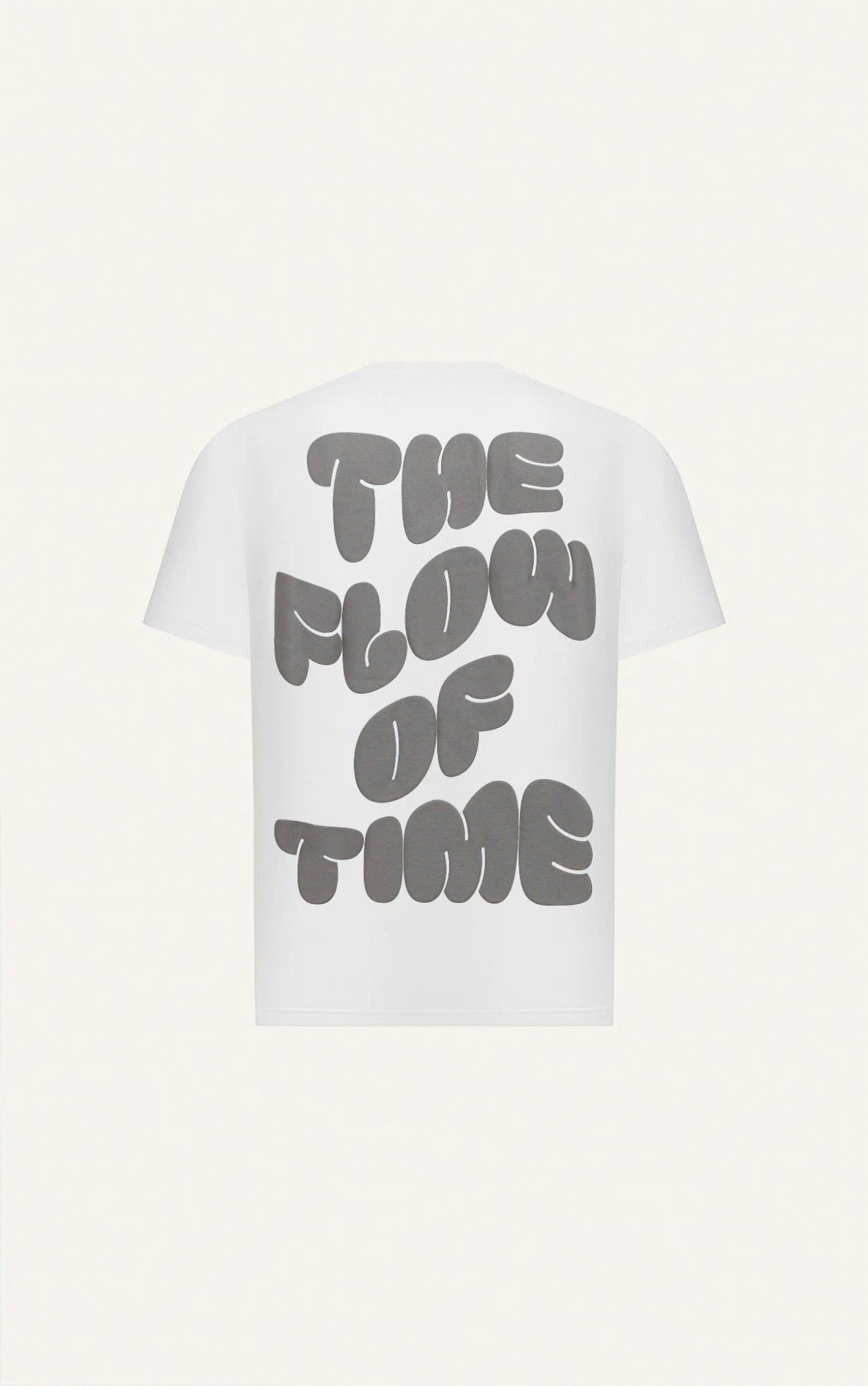 AG15 STUDIO LOOSE FIT BUBLE PRINTED LOGO T-SHIRT - WHITE