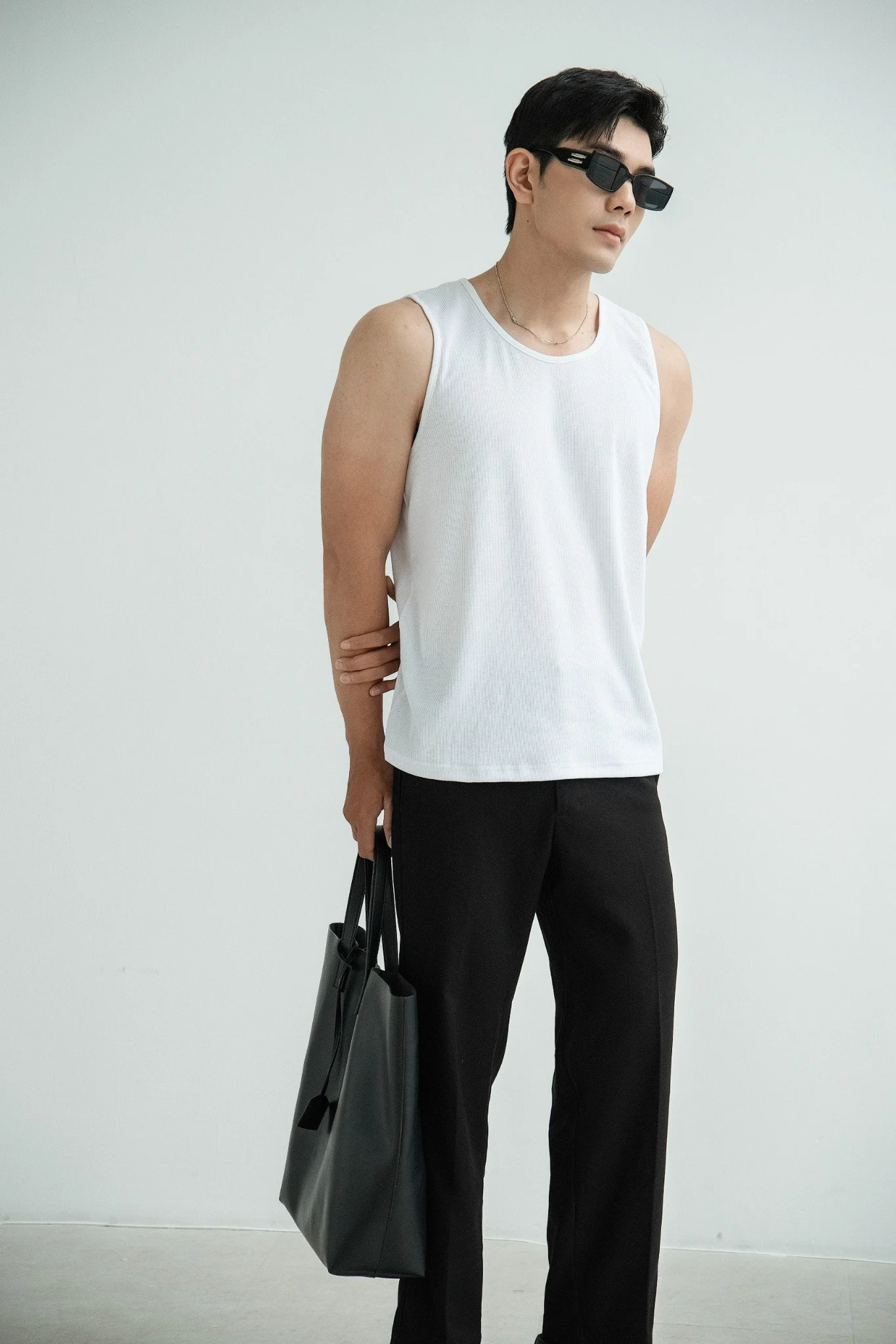 TA36 FACTORY REGULAR FIT BASIC TANKTOP - WHITE