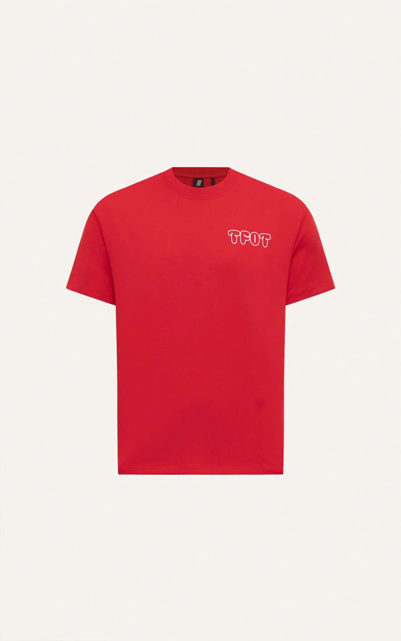 AG15 STUDIO LOOSE FIT BUBLE PRINTED LOGO T-SHIRT - RED