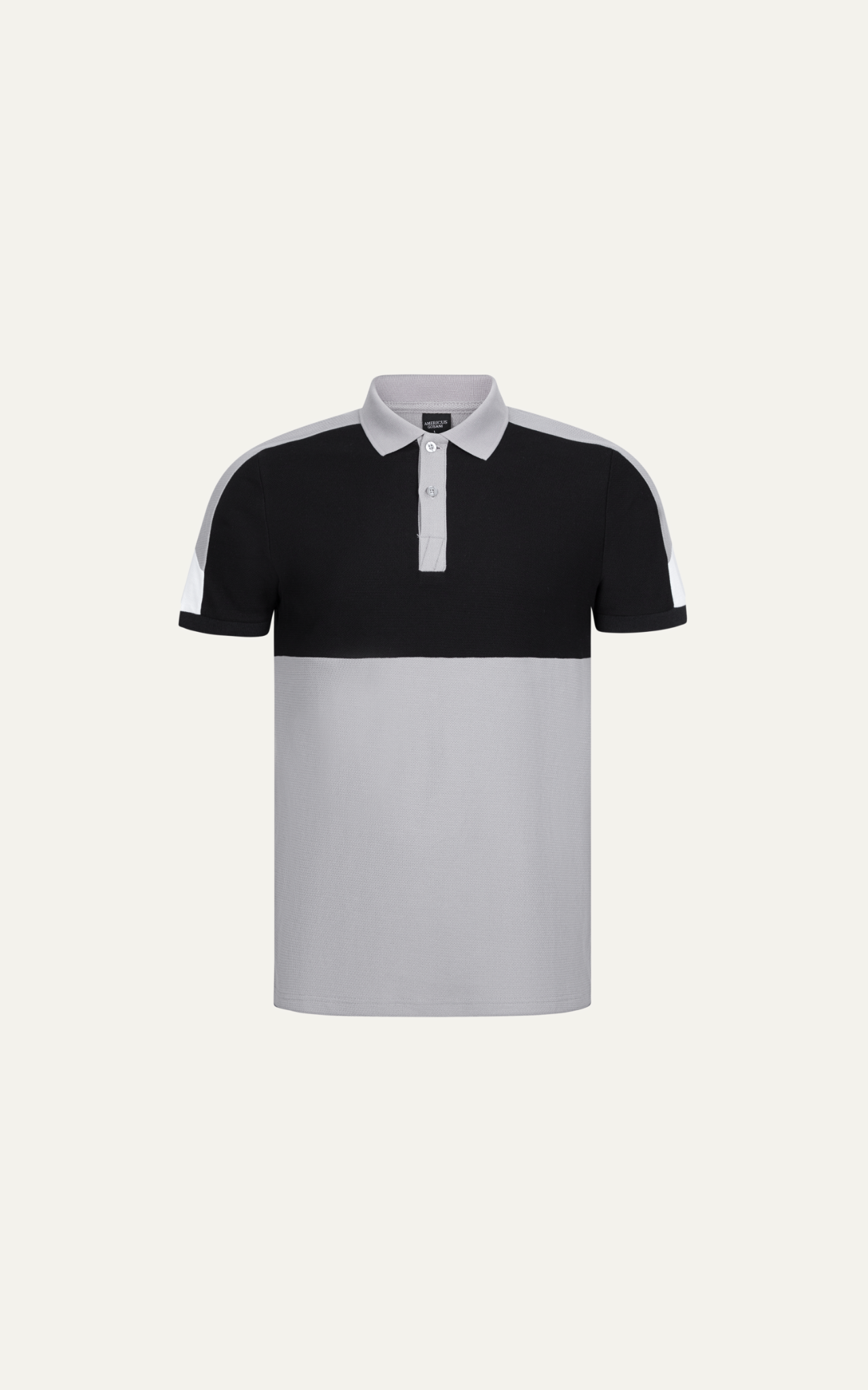 T69 FACTORY SLIMFIT STRIPED POLO - BLACK