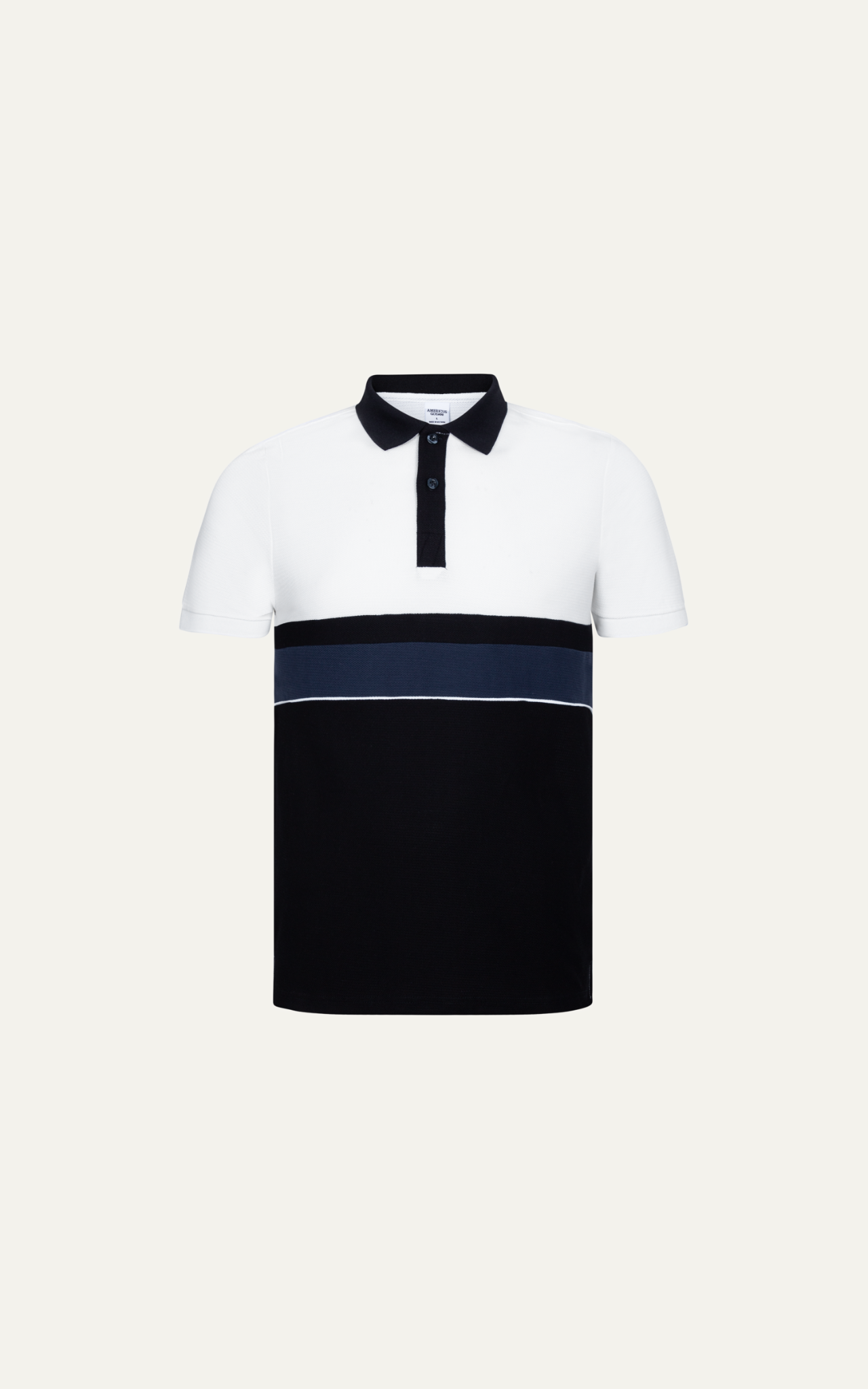 T68 FACTORY SLIMFIT STRIPED POLO - BLACK