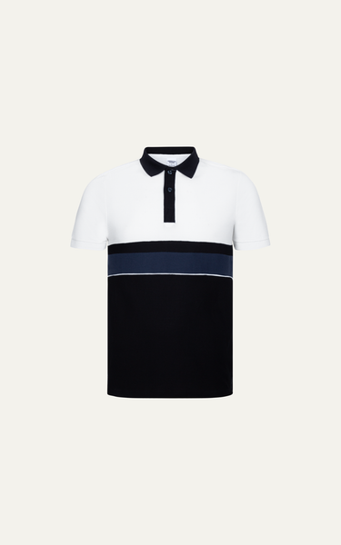  T68 FACTORY SLIMFIT STRIPED POLO - BLACK