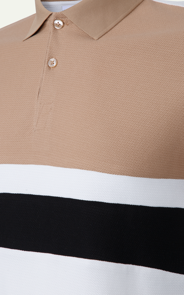  T66 FACTORY SLIMFIT POLO WITH MIX COLOR - BROWN 