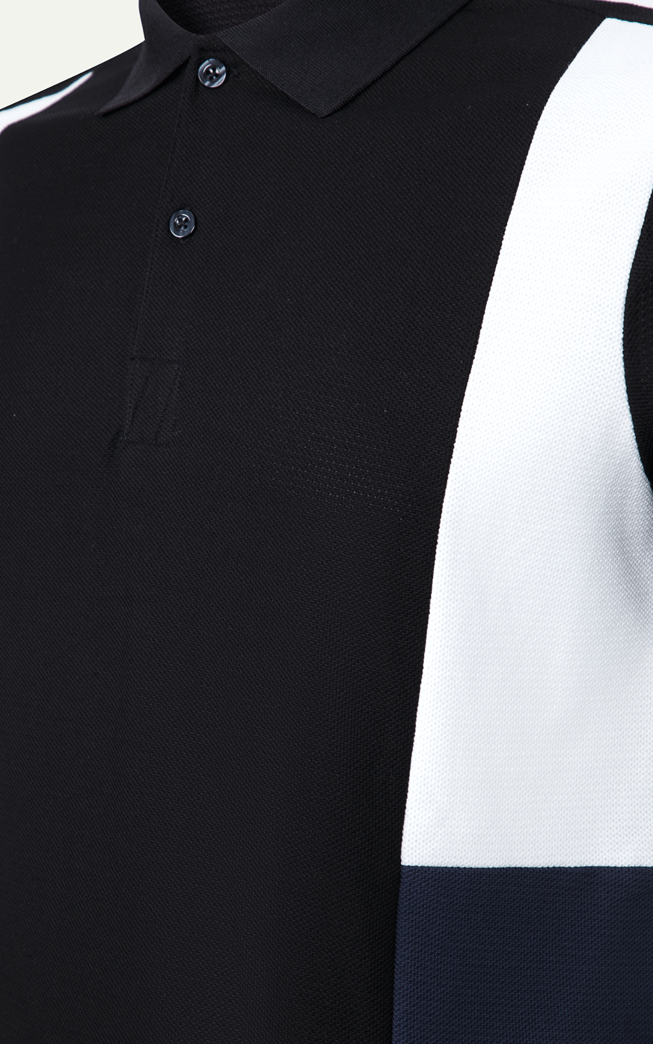 T65 FACTORY SLIMFIT STRIPED POLO - BLACK