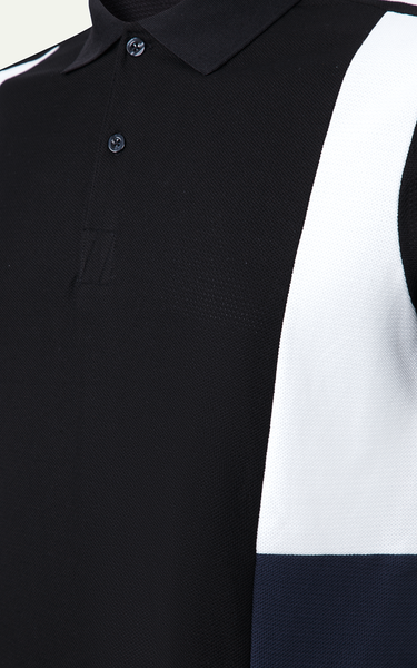  T65 FACTORY SLIMFIT STRIPED POLO - BLACK 