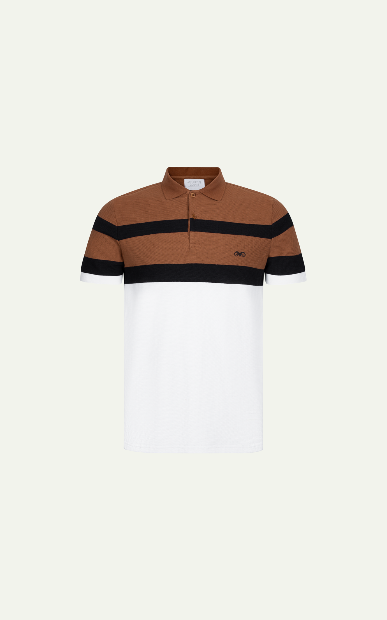  AG83 PREMIUM SLIMFIT POLO - BROWN 