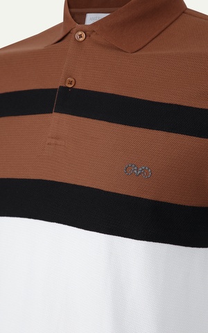 AG83 PREMIUM SLIMFIT POLO - BROWN