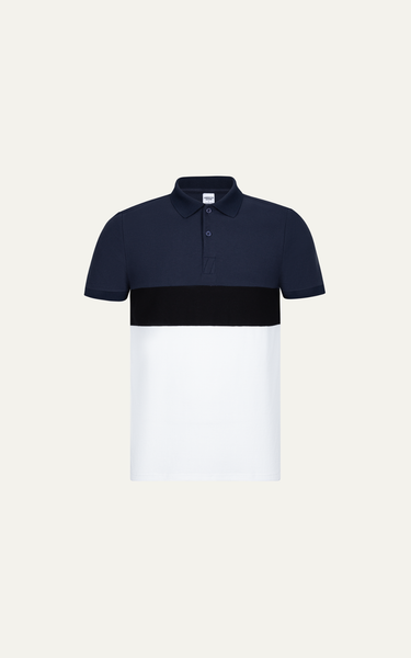  T67 FACTORY SLIMFIT STRIPED POLO - DARK BLUE