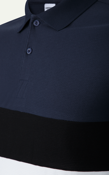  T67 FACTORY SLIMFIT STRIPED POLO - DARK BLUE 