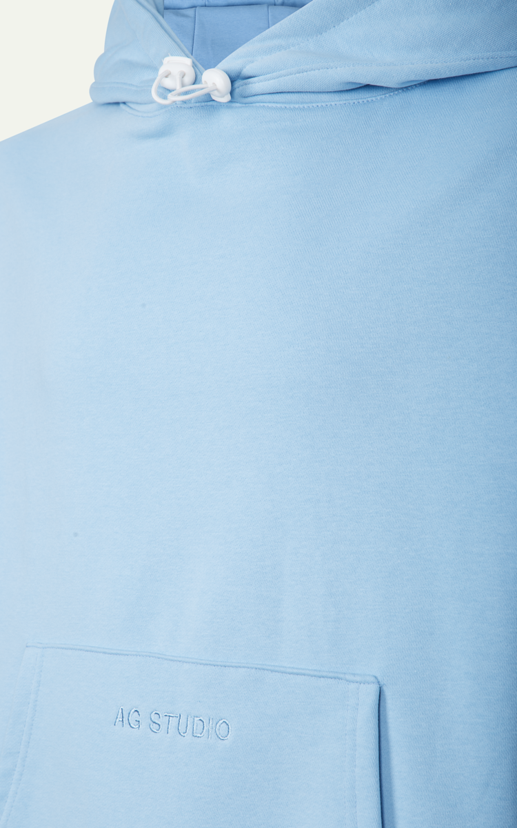 AG33 STUDIO LOOSE FIT BASIC HOODIE - SKY BLUE
