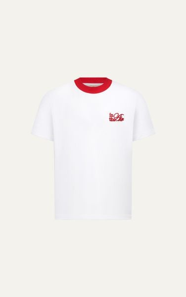  HT10 NEW EMBROIDERY LOGO TSHIRT- RED