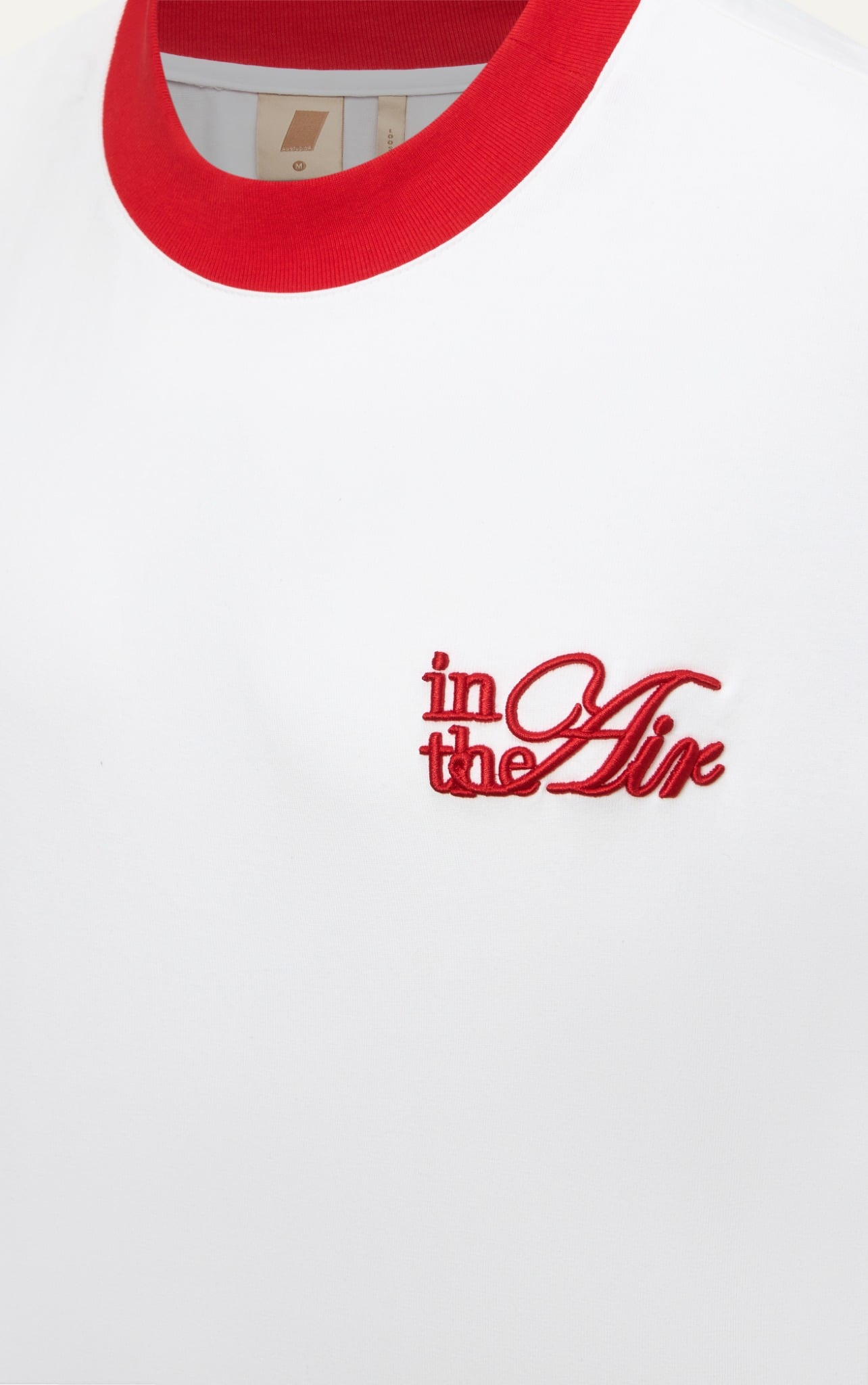 HT10 NEW EMBROIDERY LOGO TSHIRT- RED