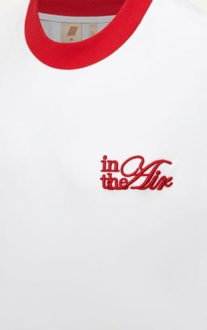 HT10 NEW EMBROIDERY LOGO TSHIRT- RED