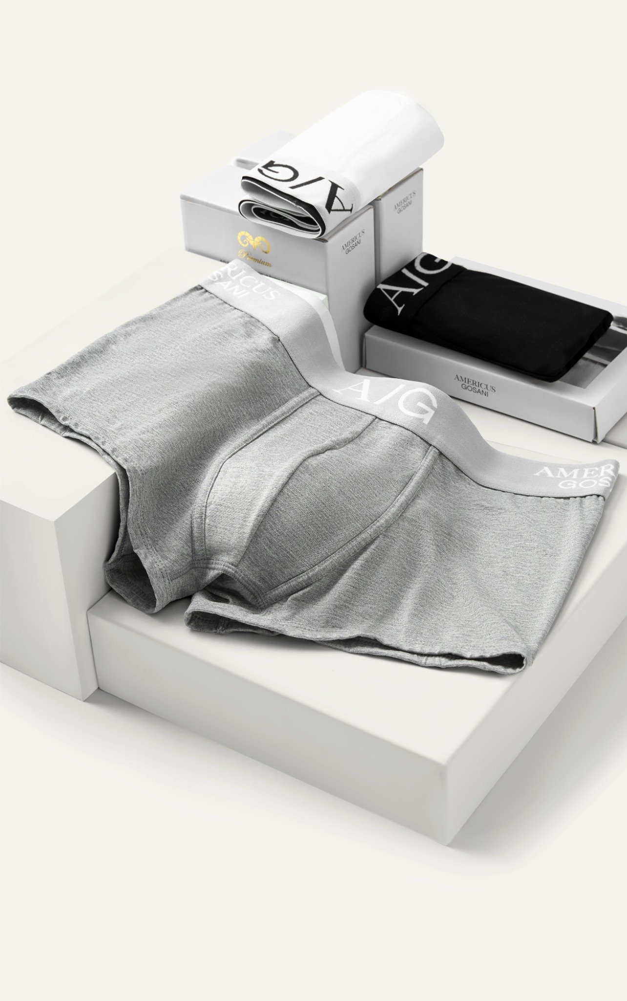 HI03 PREMIUM SLIMFIT TRUNK UNDERWEAR - WHITE