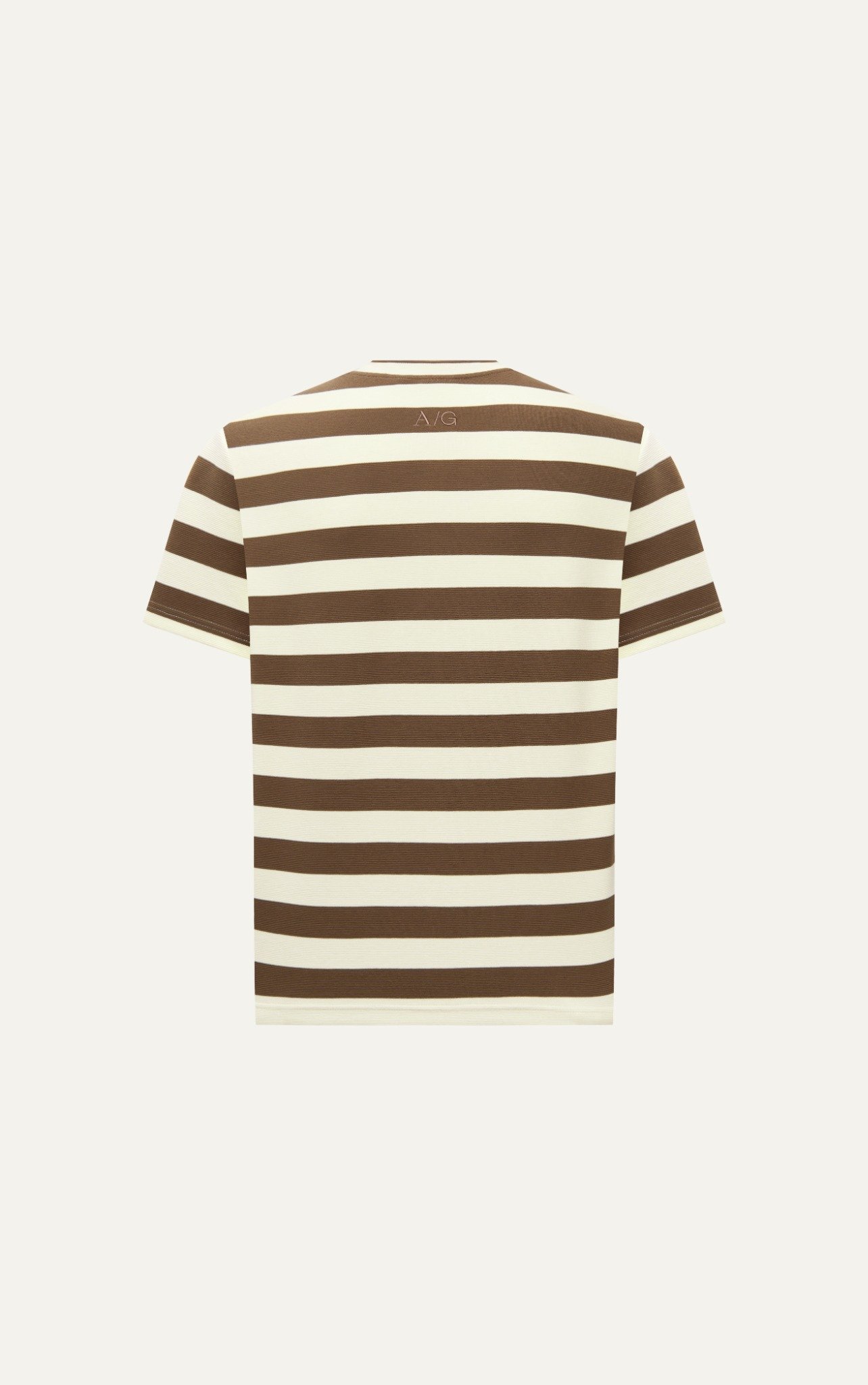 AG01 STUDIO LOOSE FIT STRIPED T-SHIRT - BROWN