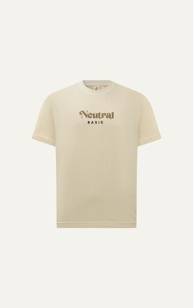  AG17 STUDIO LOOSE FIT "NEUTRAL" PRINTED T-SHIRT - BEIGE
