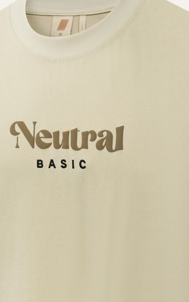  AG17 STUDIO LOOSE FIT "NEUTRAL" PRINTED T-SHIRT - BEIGE 