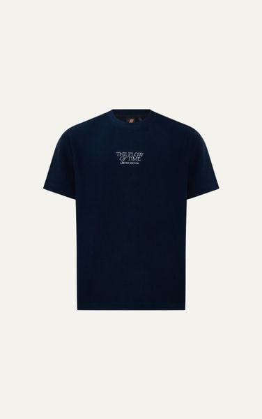 AG07 STUDIO LOOSE FIT "THE FLOW OF TIME" T-SHIRT - DARK BLUE