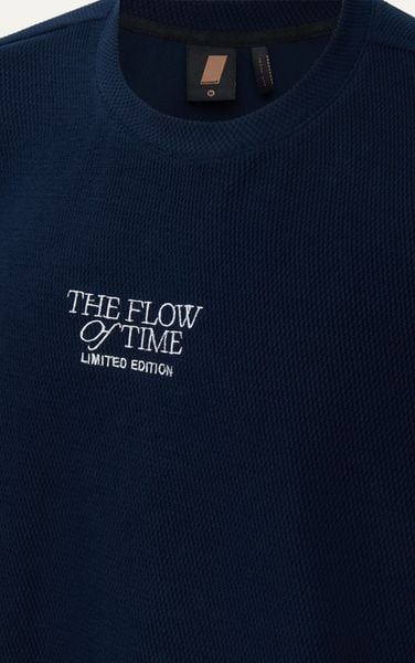  AG07 STUDIO LOOSE FIT "THE FLOW OF TIME" T-SHIRT - DARK BLUE 