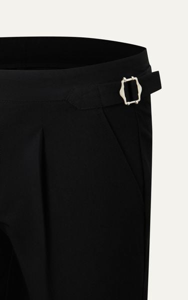  AG351 PREMIUM SLIMFIT SIDETAB TROUSERS - BLACK 