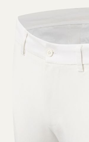 AG150 PREMIUM SLIMFIT KHAKI TROUSERS - WHITE