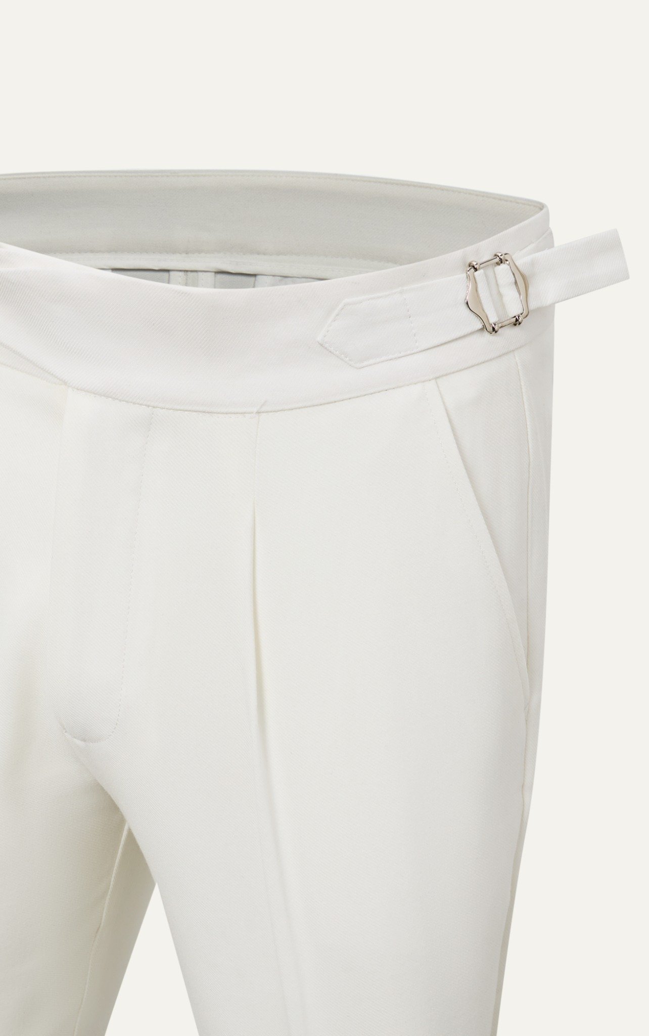 AG516 PREMIUM SLIMFIT SIDETAB TROUSERS - WHITE