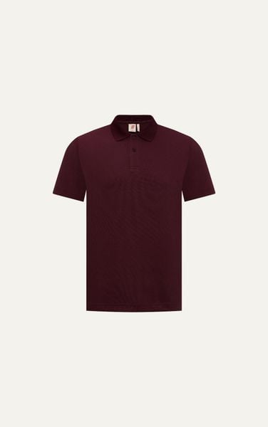  AG001 STUDIO LOOSE FIT BASIC POLO - DARK RED