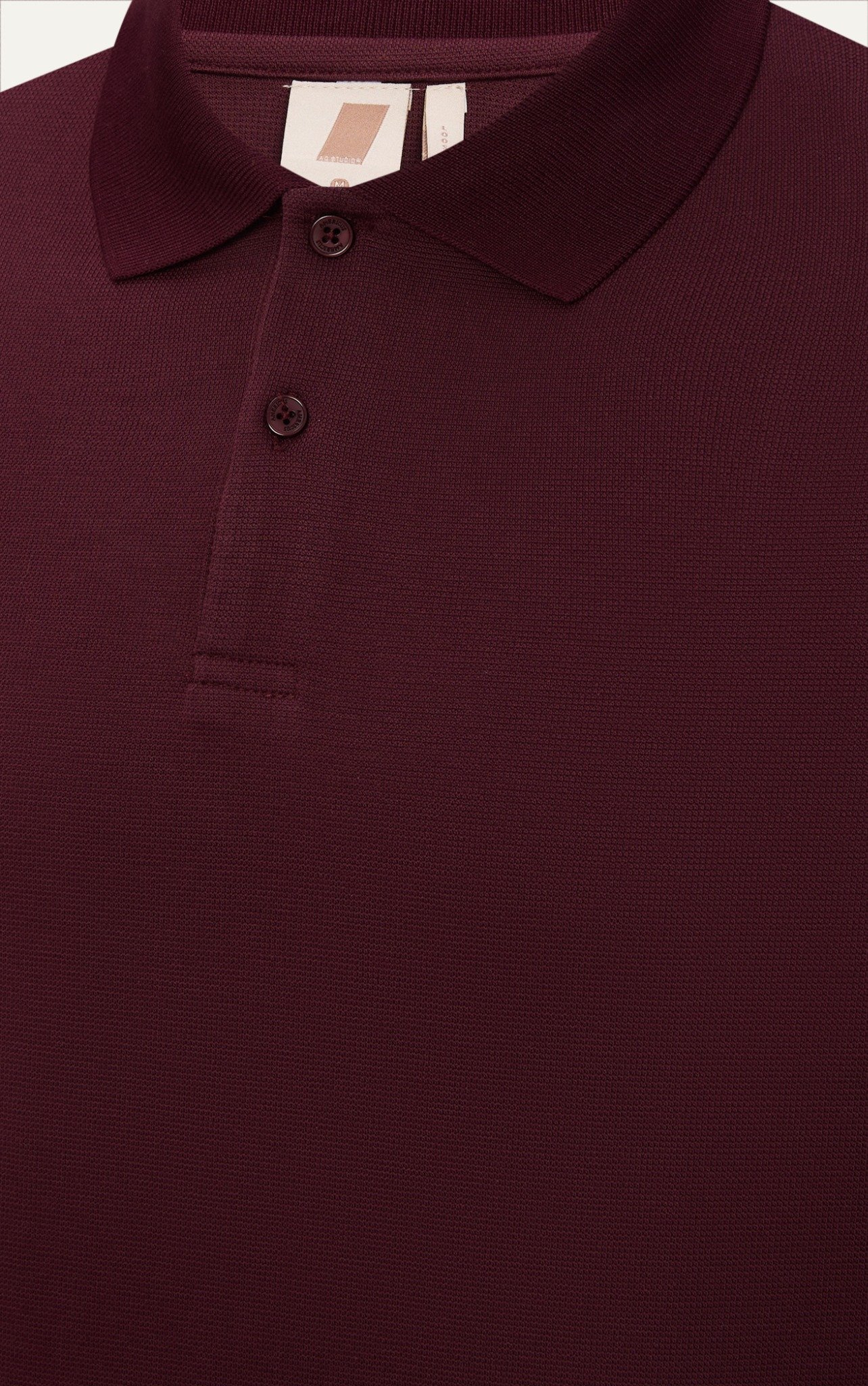 AG001 STUDIO LOOSE FIT BASIC POLO - DARK RED
