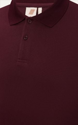 AG001 STUDIO LOOSE FIT BASIC POLO - DARK RED