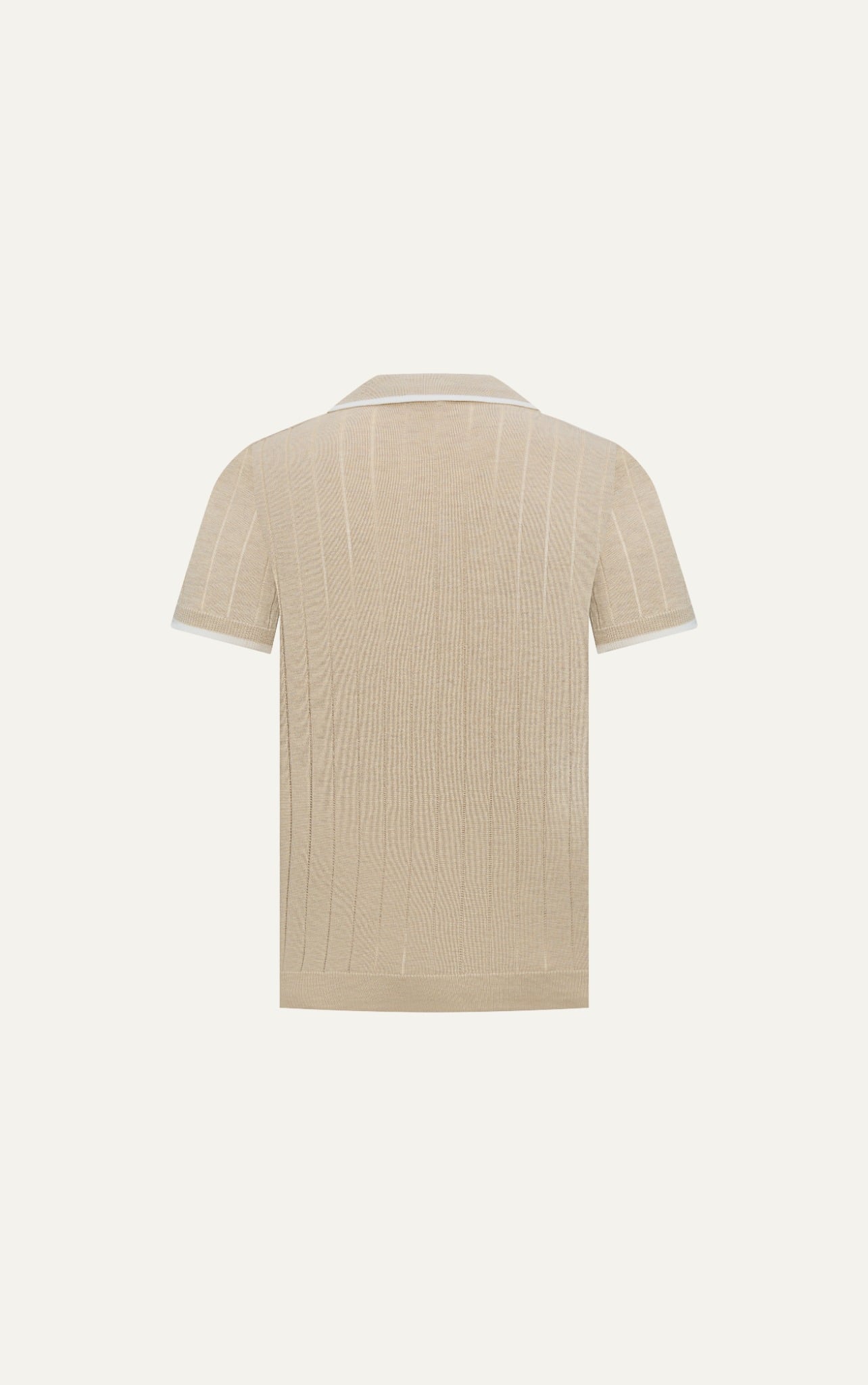 AG747 PREMIUM REGULAR FIT RIB STITCH POLO - BEIGE