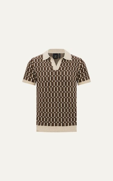  AG749 PREMIUM REGULAR FIT KNIT POLO - BEIGE