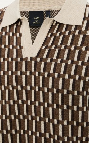  AG749 PREMIUM REGULAR FIT KNIT POLO - BEIGE 