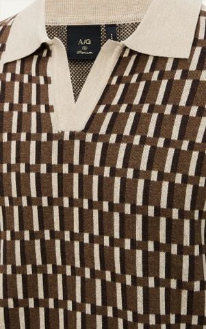 AG749 PREMIUM REGULAR FIT KNIT POLO - BEIGE